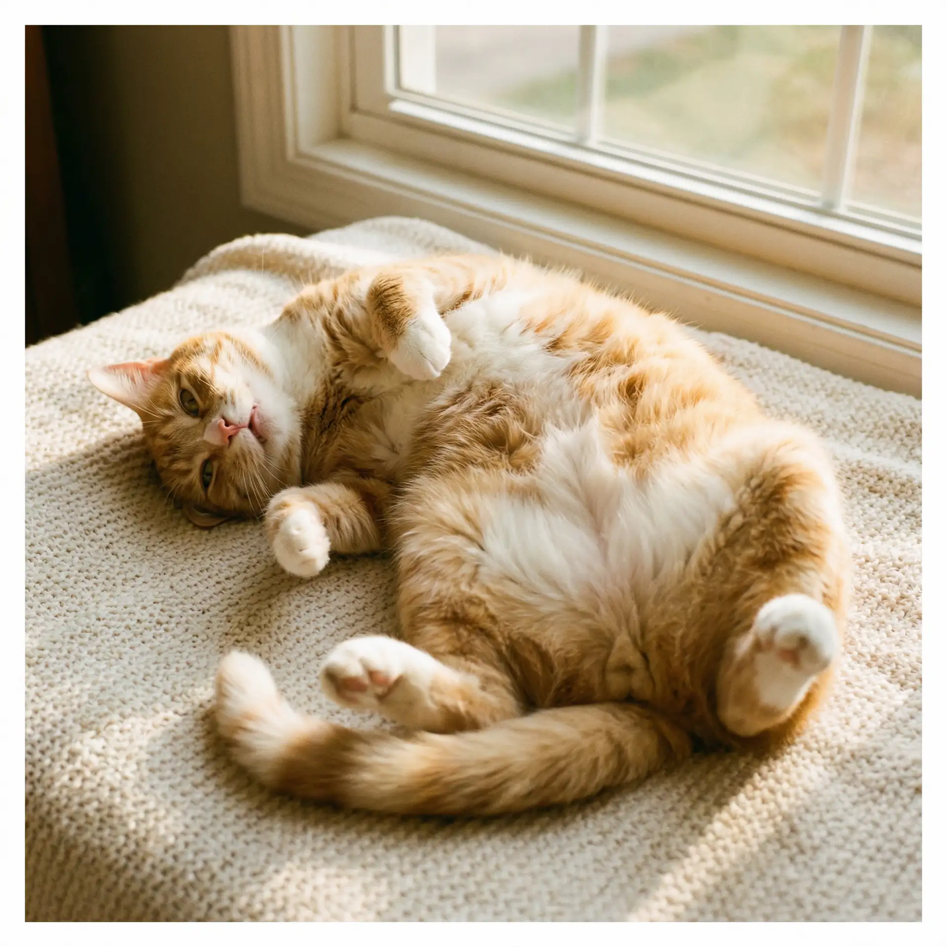 猫咪仰躺露出肚皮 - 七天极品探花